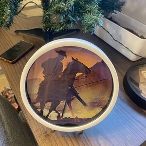 Cowboy Silhouette Wall Clock